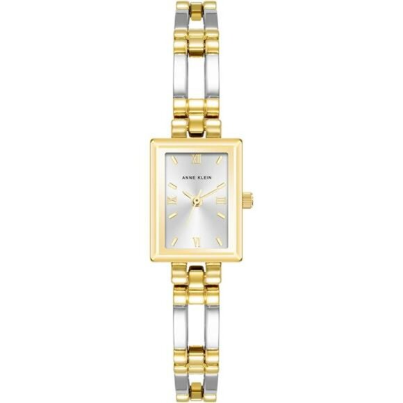 Womens two tone bracelet watch silver gold analog quartz water resistant - Picture 1 of 6